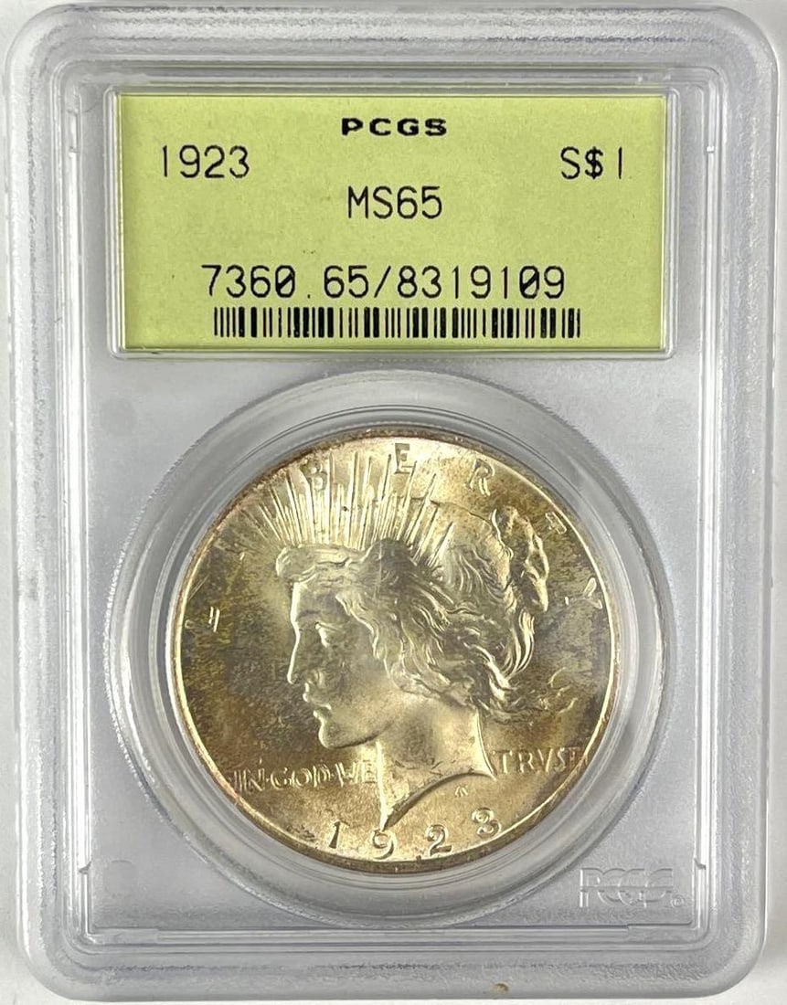 1923 Peace Silver Dollar PCGS MS65: 1923 Peace Silver Dollar PCGS MS65