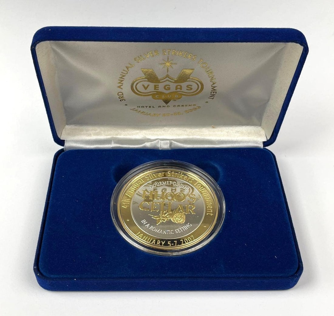 2006 Las Vegas Club 3rd Annual Silver Strikers Tournament 3 oz .999 Fine Silver Proof Round (1 of 4)