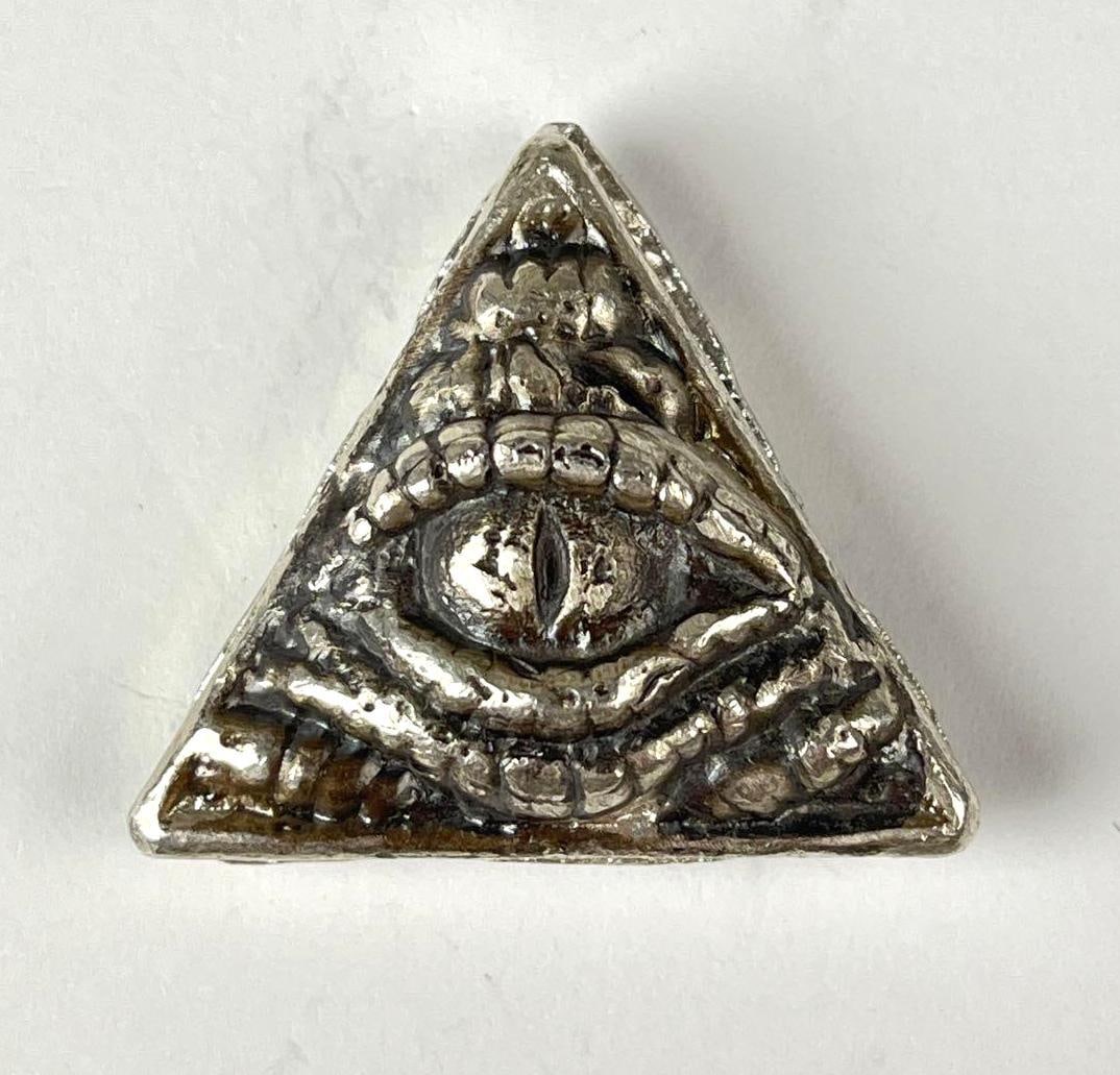 MK Barz Hand Poured Dragon Eye 2 oz .999 Fine Silver Ingot/ Bar: MK Barz Hand Poured Dragon Eye 2 oz .999 Fine Silver Ingot/ Bar
