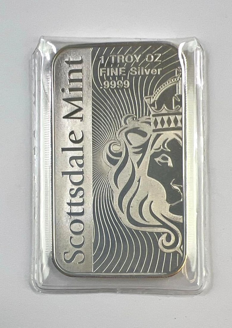 Scottsdale Mint 1 oz .9999 Fine Silver Bar (1 of 2)