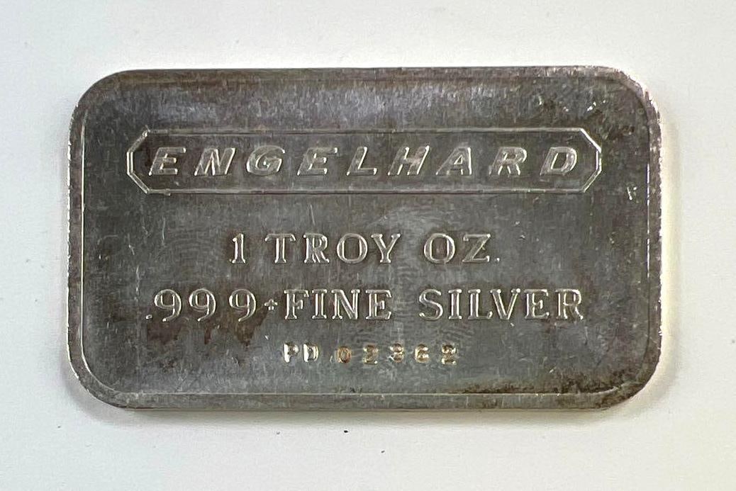 Engelhard 1 oz .999+ Fine Silver Bar (1 of 2)