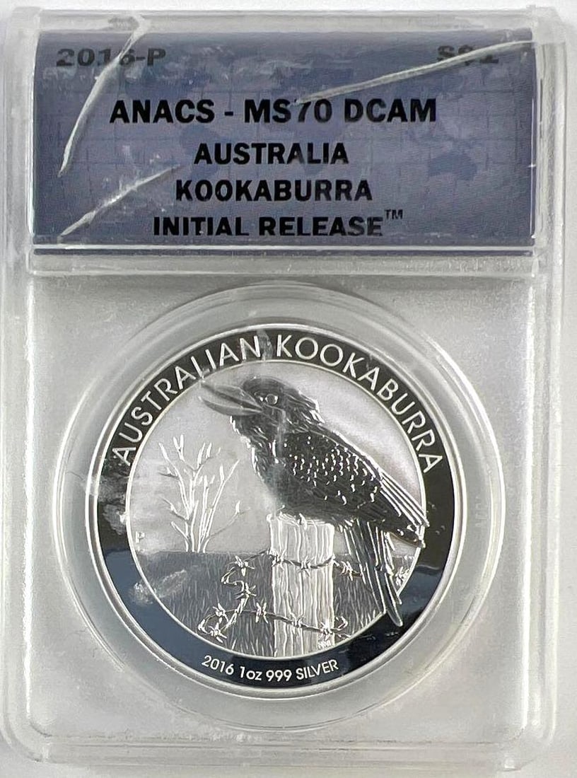 2016-P Australia 1 oz Silver Kookaburra ANACS MS70 DCAM Initial Release (1 of 2)