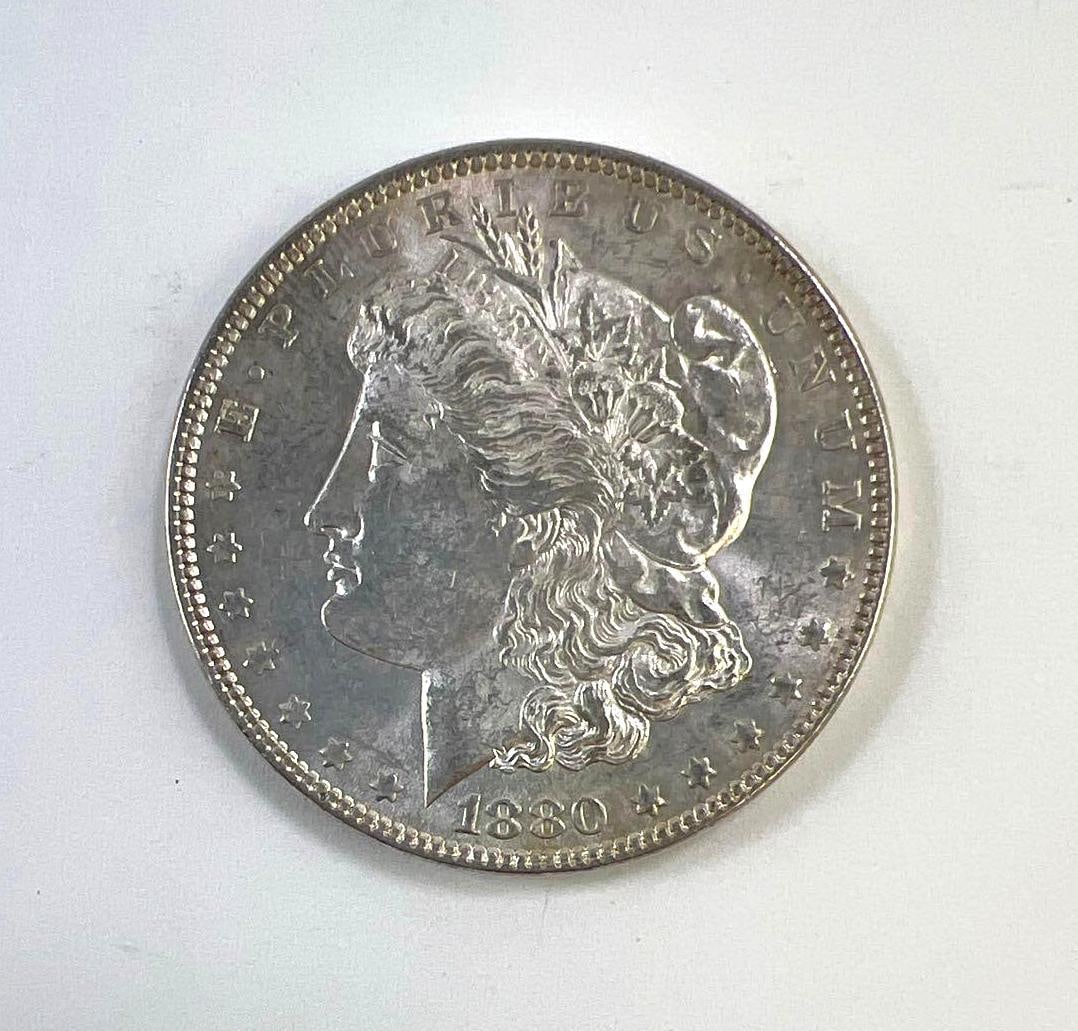 1880 US Morgan Silver Dollar (1 of 2)