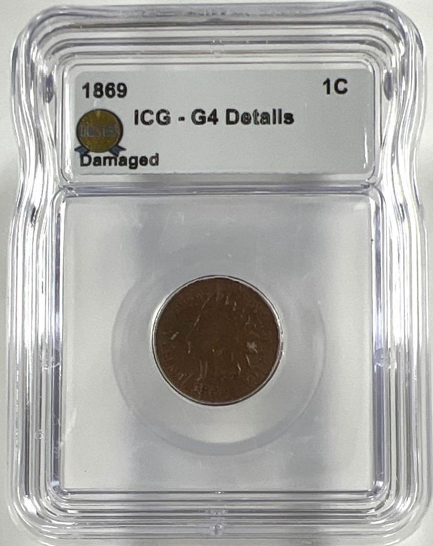 1869 US Indian Head Cent ICG G4: 1869 US Indian Head Cent ICG G4