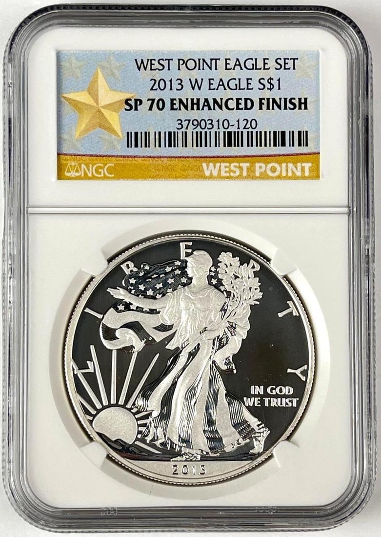 2013 W US $1 American Silver Eagle 1 oz Fine Silver Coin NGC SP70 Enhanced Finish (1 of 2)