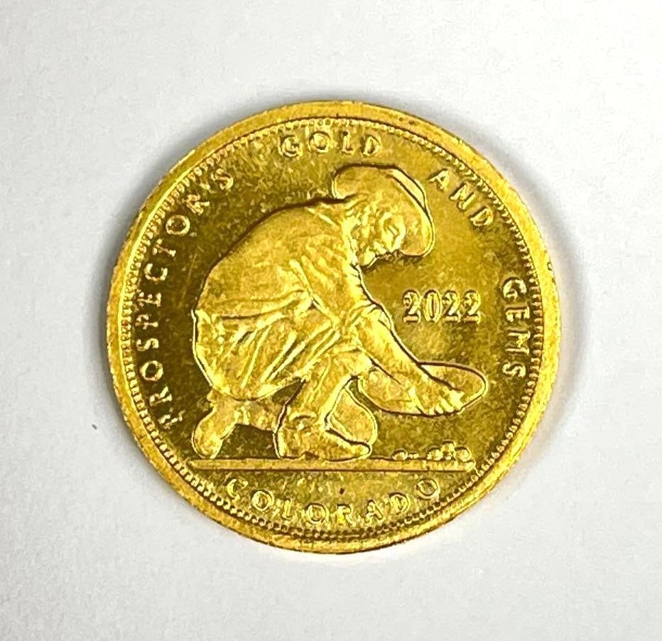 2022 Prospectors Gold and Gems 1/10 oz 999 Fine Gold Round: 2022 Prospectors Gold and Gems 1/10 oz 999 Fine Gold Round