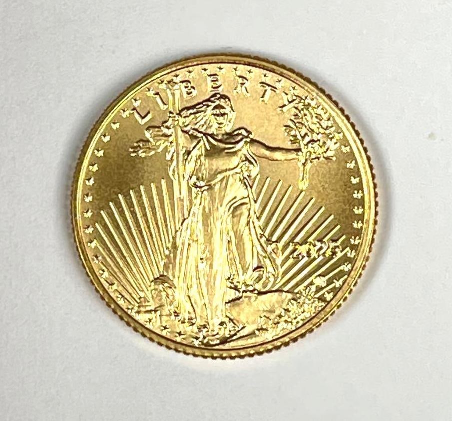 2025 US $5 American Gold Eagle 1/10 oz Fine Gold Coin: 2025 US $5 American Gold Eagle 1/10 oz Fine Gold Coin