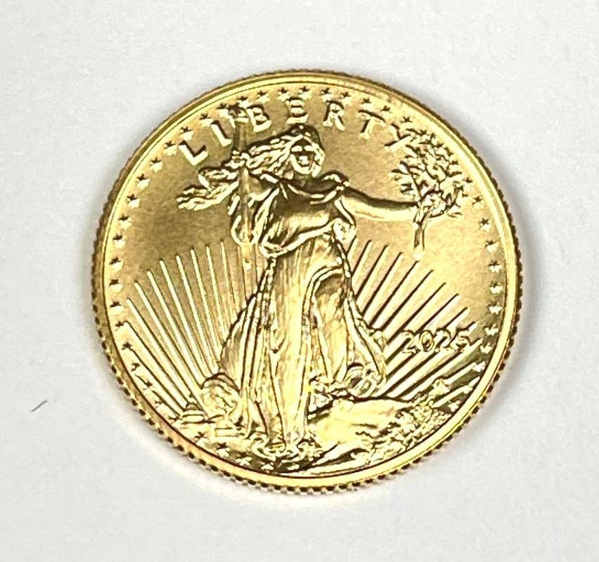 2025 US $5 American Gold Eagle 1/10 oz Fine Gold Coin: 2025 US $5 American Gold Eagle 1/10 oz Fine Gold Coin