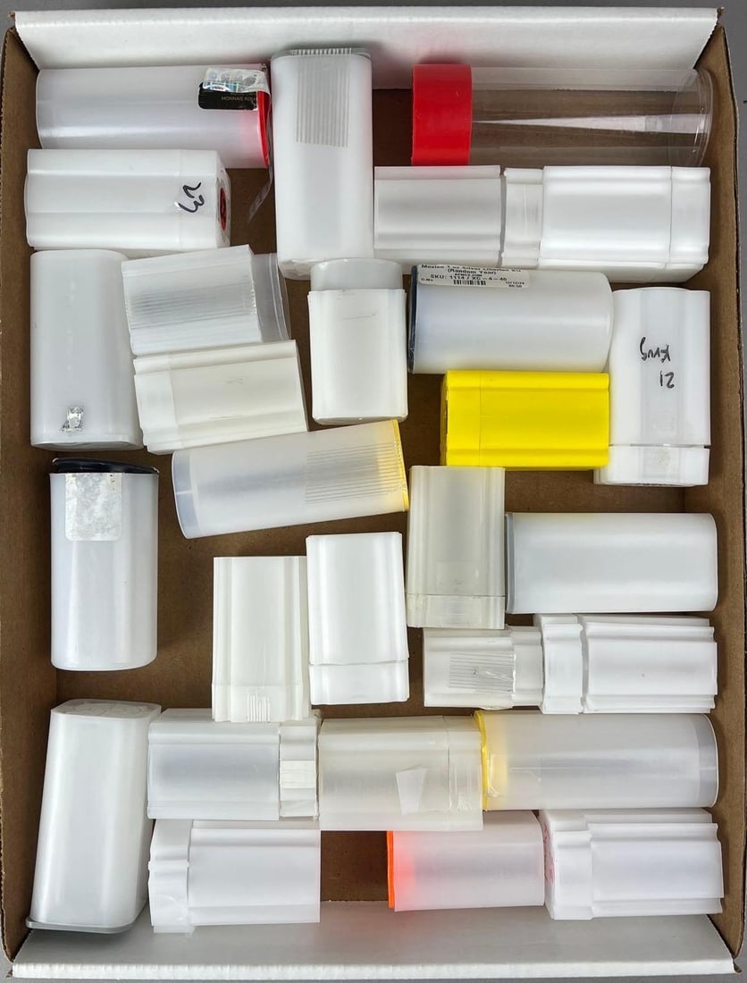 Group of Assorted Empty Coin Tubes (1 of 1)