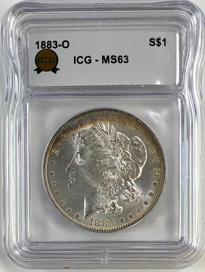 1883-O US Morgan Silver Dollar ICG MS-63: 1883-O US Morgan Silver Dollar ICG MS-63