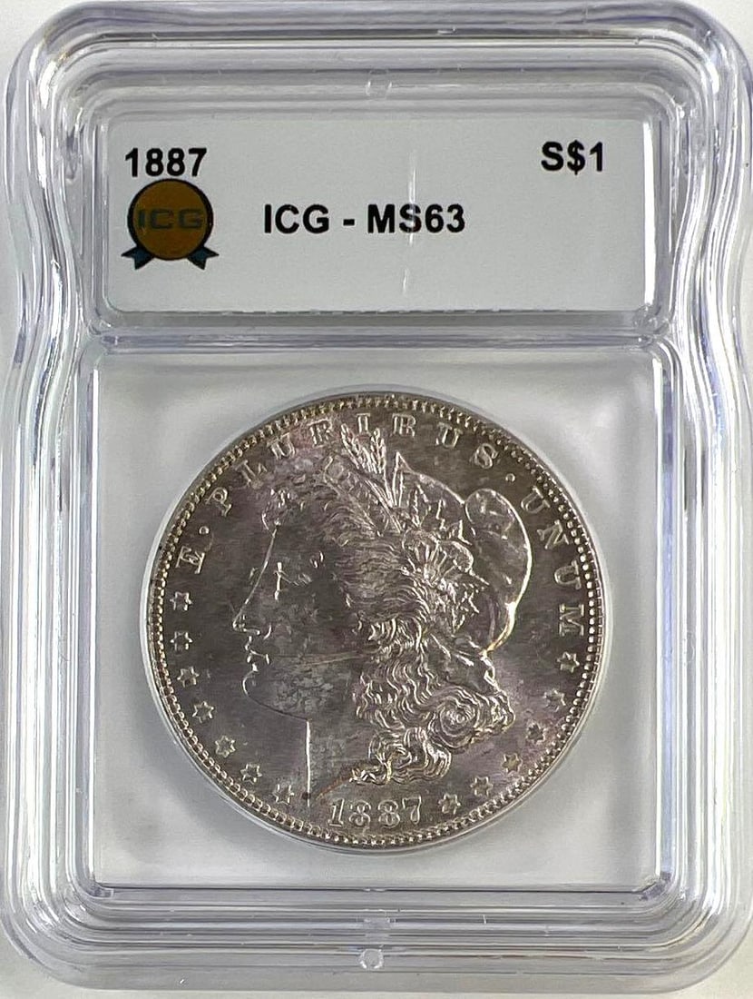 1887 US Morgan Silver Dollar ICG MS-63 (1 of 2)