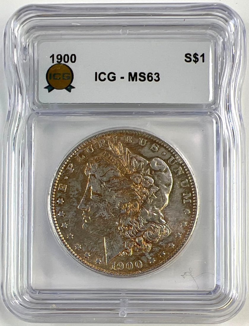 1900 US Morgan Silver Dollar ICG MS-63: 1900 US Morgan Silver Dollar ICG MS-63