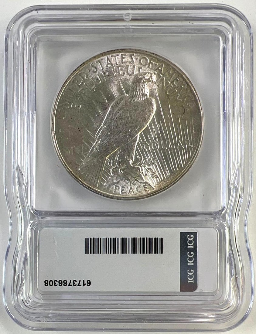 1922 US Peace Silver Dollar ICG MS64 - 2