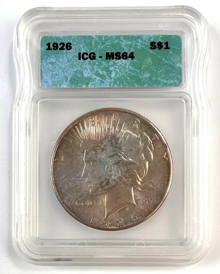 1926 US Peace Silver Dollar ICG MS64: 1926 US Peace Silver Dollar ICG MS64