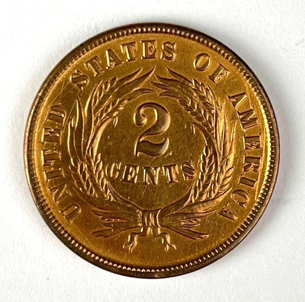 1864 US Two Cent Piece - 2