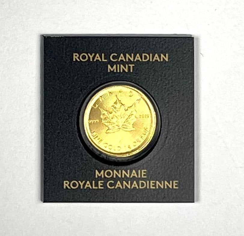 2023 Canada 50 Cents Maple Leaf 1 Gram 9999 Fine Gold Coin (1 of 2)