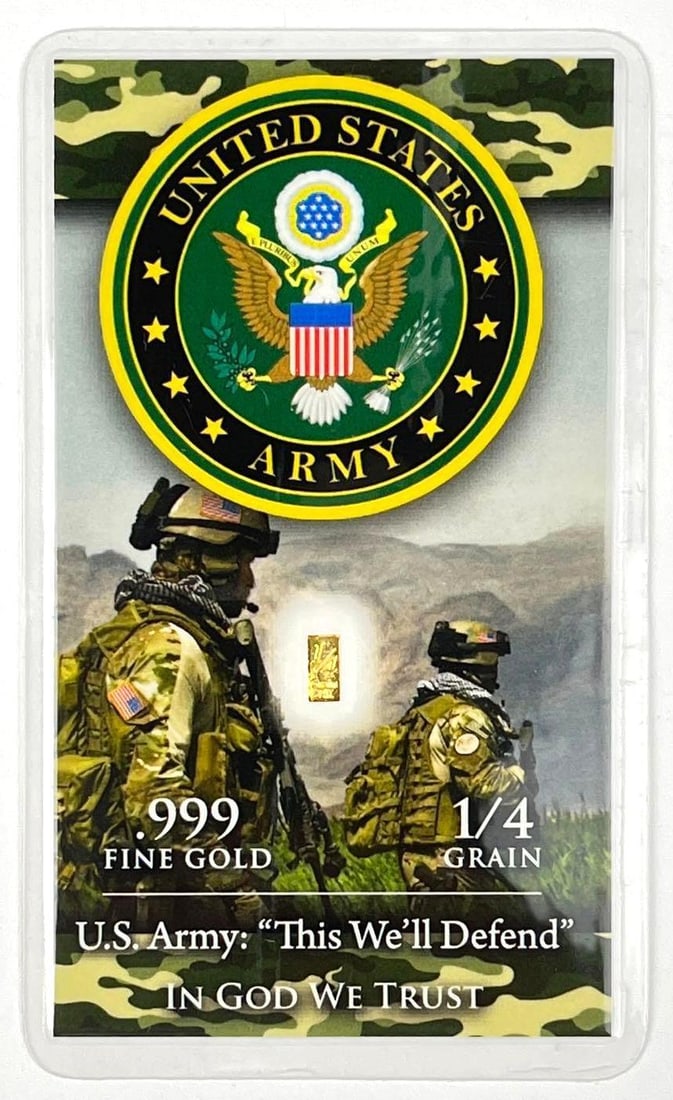 Benchmark Strategic Metals US Army 1/4th Grain .999 Fine Gold Ingot/ Bar (1 of 2)