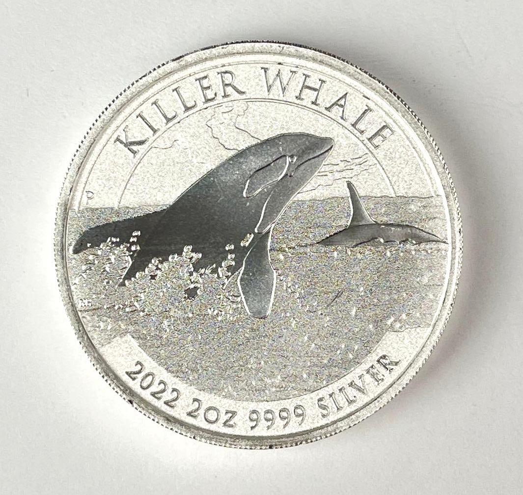 2022 Canada $2 Killer Whale 2 oz 9999 Silver Coin: 2022 Canada $2 Killer Whale 2 oz 9999 Silver Coin