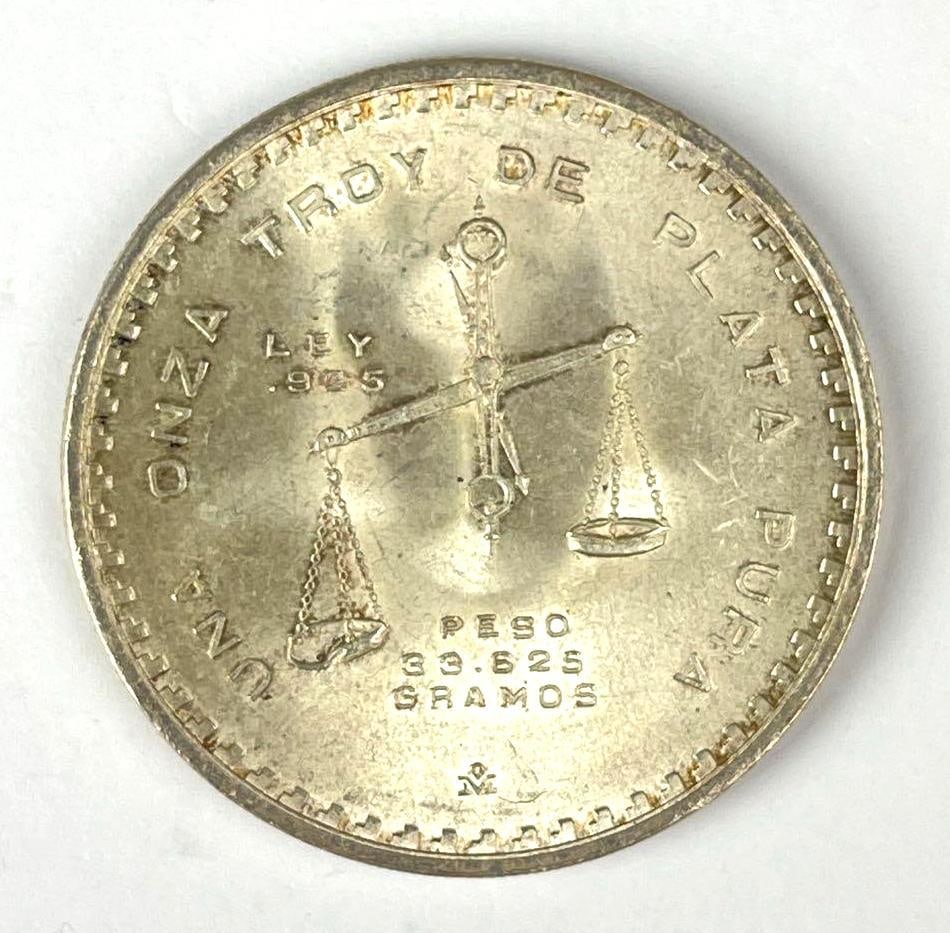 1979 Mexico Balance Scale 1 Onza 1 oz .999 Fine Silver Round (1 of 2)