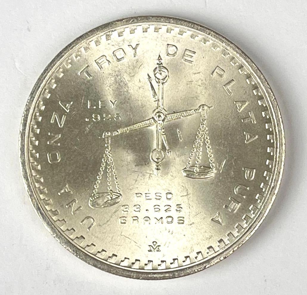1979 Mexico Balance Scale 1 Onza 1 oz .999 Fine Silver Round (1 of 2)
