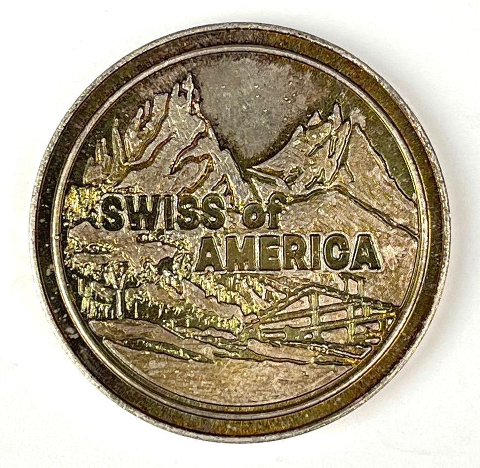 Swiss of America 1 oz 999 Fine Silver Round: Swiss of America 1 oz 999 Fine Silver Round