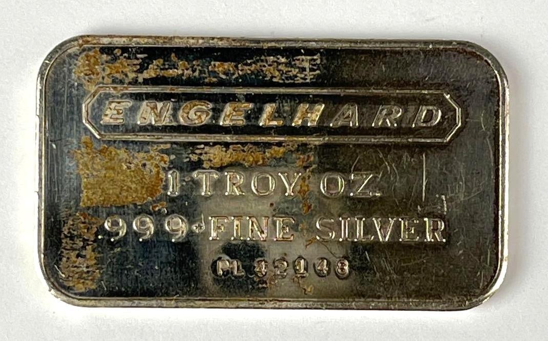 Engelhard 1 oz .999 Fine Silver Ingot/ Bar (1 of 2)