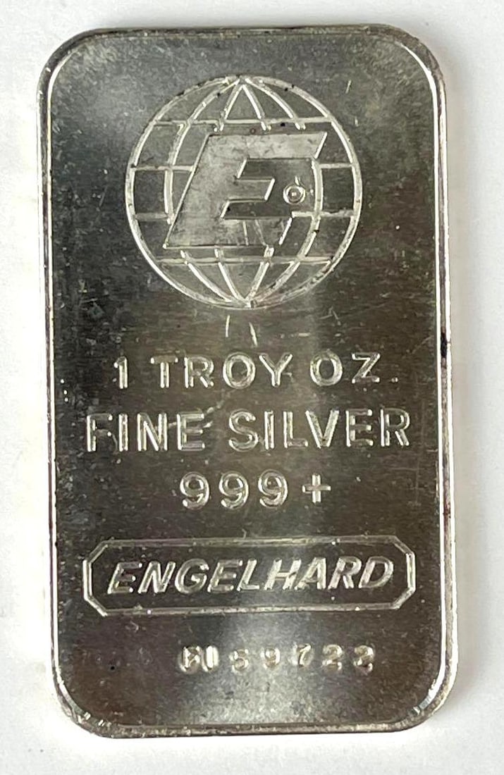 Engelhard 1 oz .999 Fine Silver Ingot/ Bar: Engelhard 1 oz .999 Fine Silver Ingot/ Bar