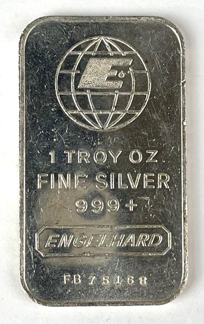 Engelhard 1 oz .999 Fine Silver Ingot/ Bar: Engelhard 1 oz .999 Fine Silver Ingot/ Bar