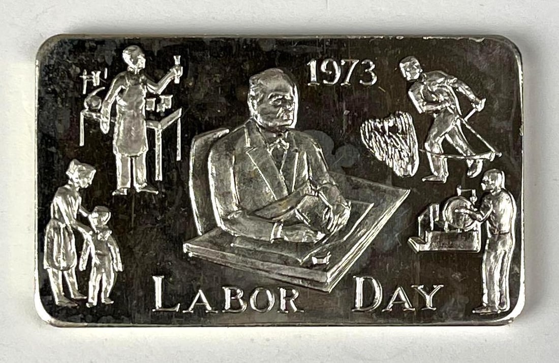 1973 Mount Everest Mint Labor Day 1 oz .999 Fine Silver Ingot/ Bar (1 of 2)