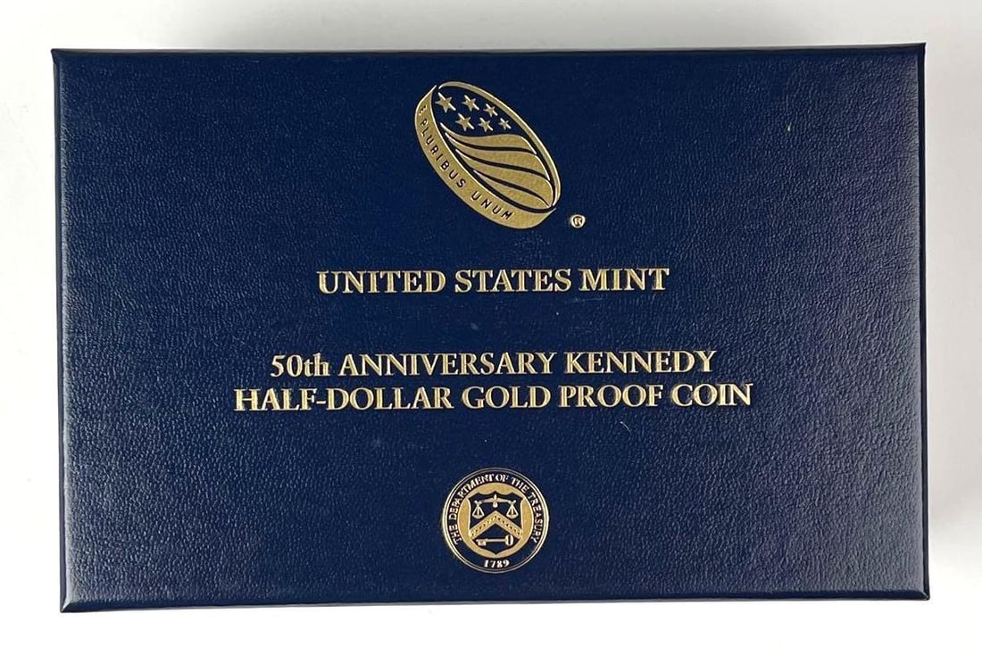 2014 US Mint 50th Anniversary Kennedy Half Dollar .75 oz .9999 Fine Gold Proof Coin: Includes COA