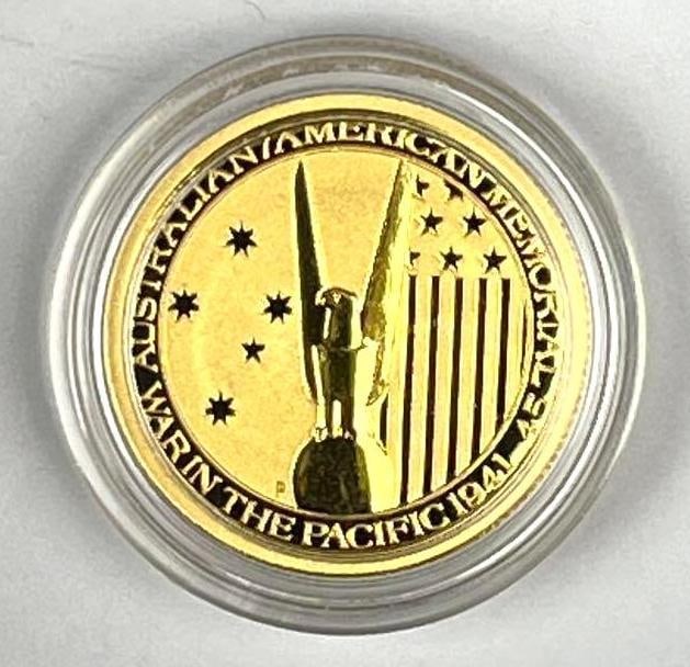 2013 Australia $15 Australian American Memorial War in the Pacific 1/10 oz 9999 Gold Coin: 2013 Australia $15 Australian American Memorial War in the Pacific 1/10 oz 9999 Gold Coin