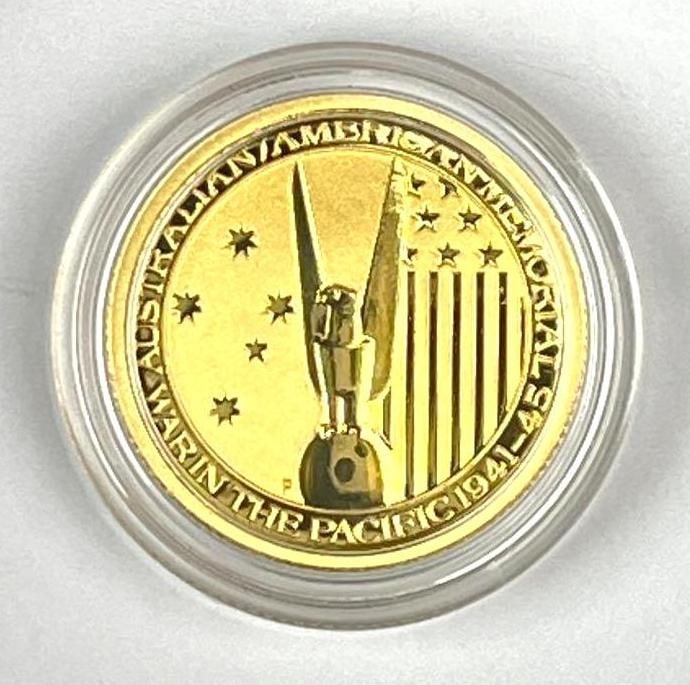 2013 Australia $15 Australian American Memorial War in the Pacific 1/10 oz 9999 Gold Coin: 2013 Australia $15 Australian American Memorial War in the Pacific 1/10 oz 9999 Gold Coin