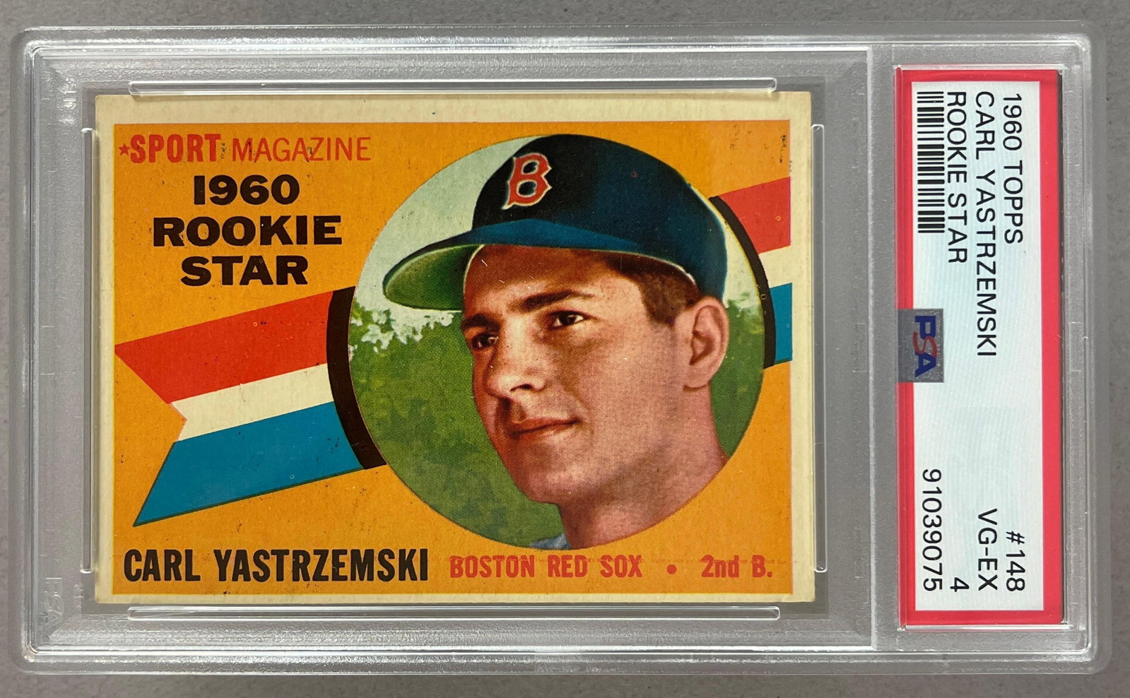 1960 Topps Carl Yastrzemski Rookie Star #148 PSA 4: 1960 Topps Carl Yastrzemski Rookie Star #148 PSA 4