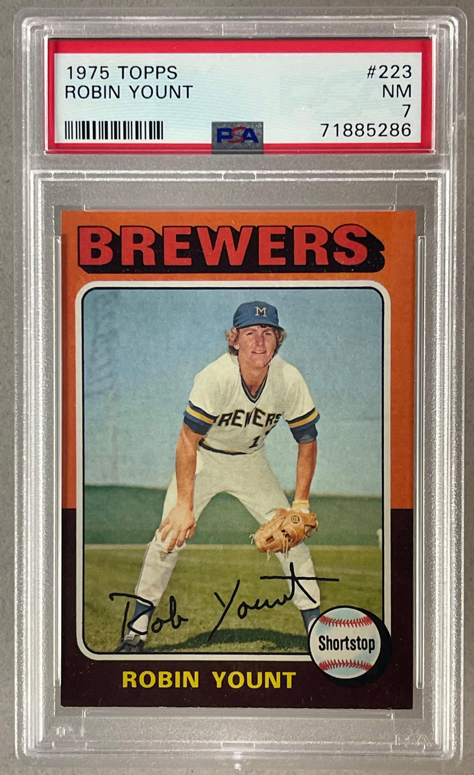 1975 Topps Robin Yount #223 PSA 7 (1 of 2)