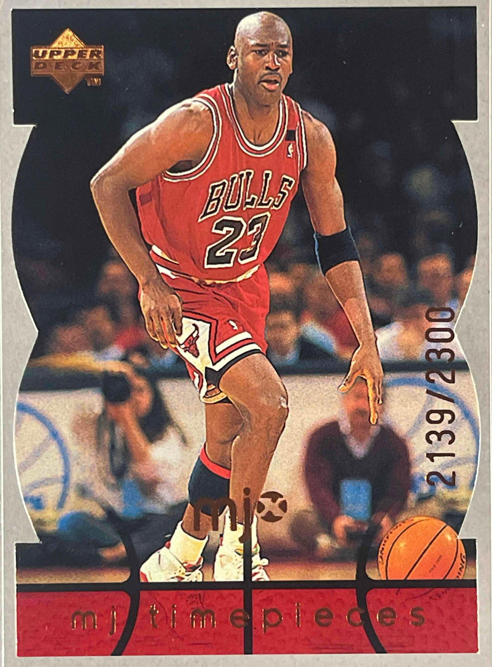1998 Upper Deck MJX Timepieces Die-Cut Michael Jordan 2139/2300: 1998 Upper Deck MJX Timepieces Die-Cut Michael Jordan 2139/2300