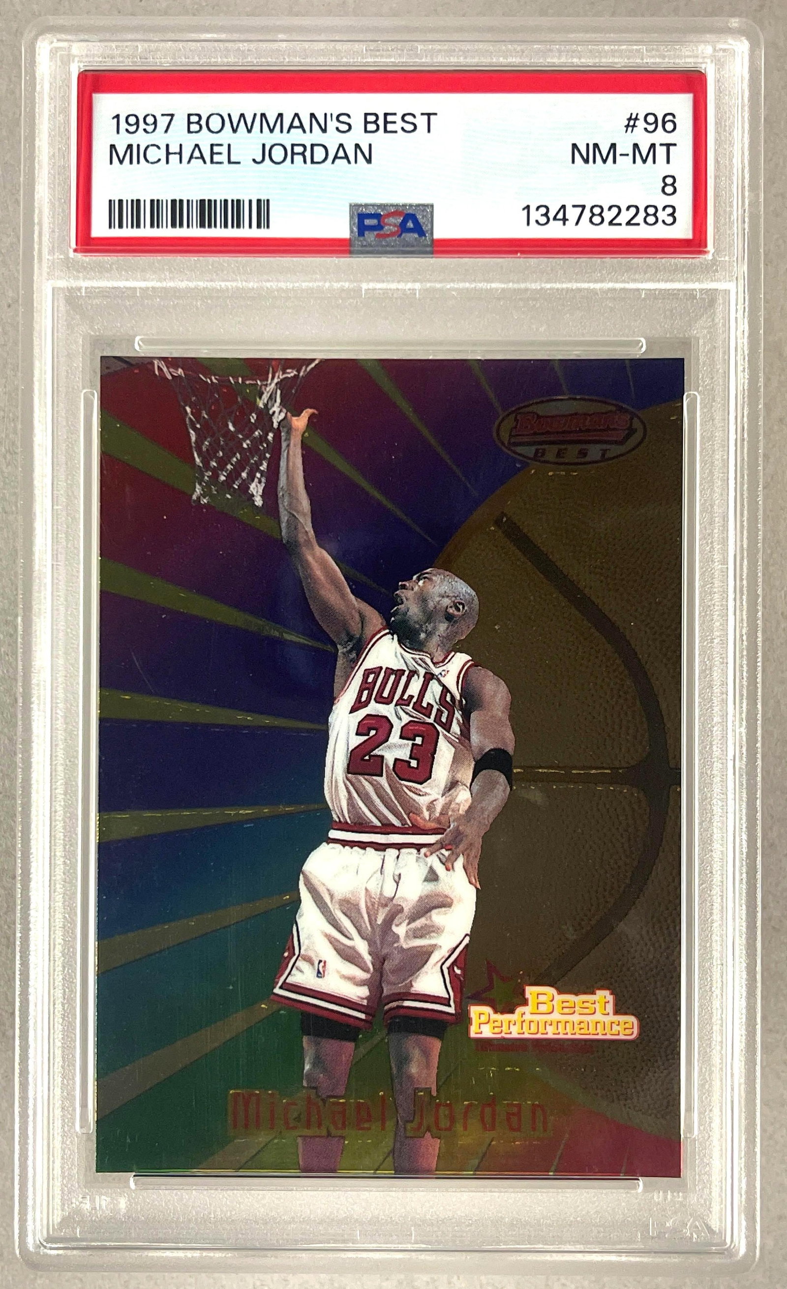 1997 Bowmans Best Performance Michael Jordan #96 PSA 8 (1 of 2)