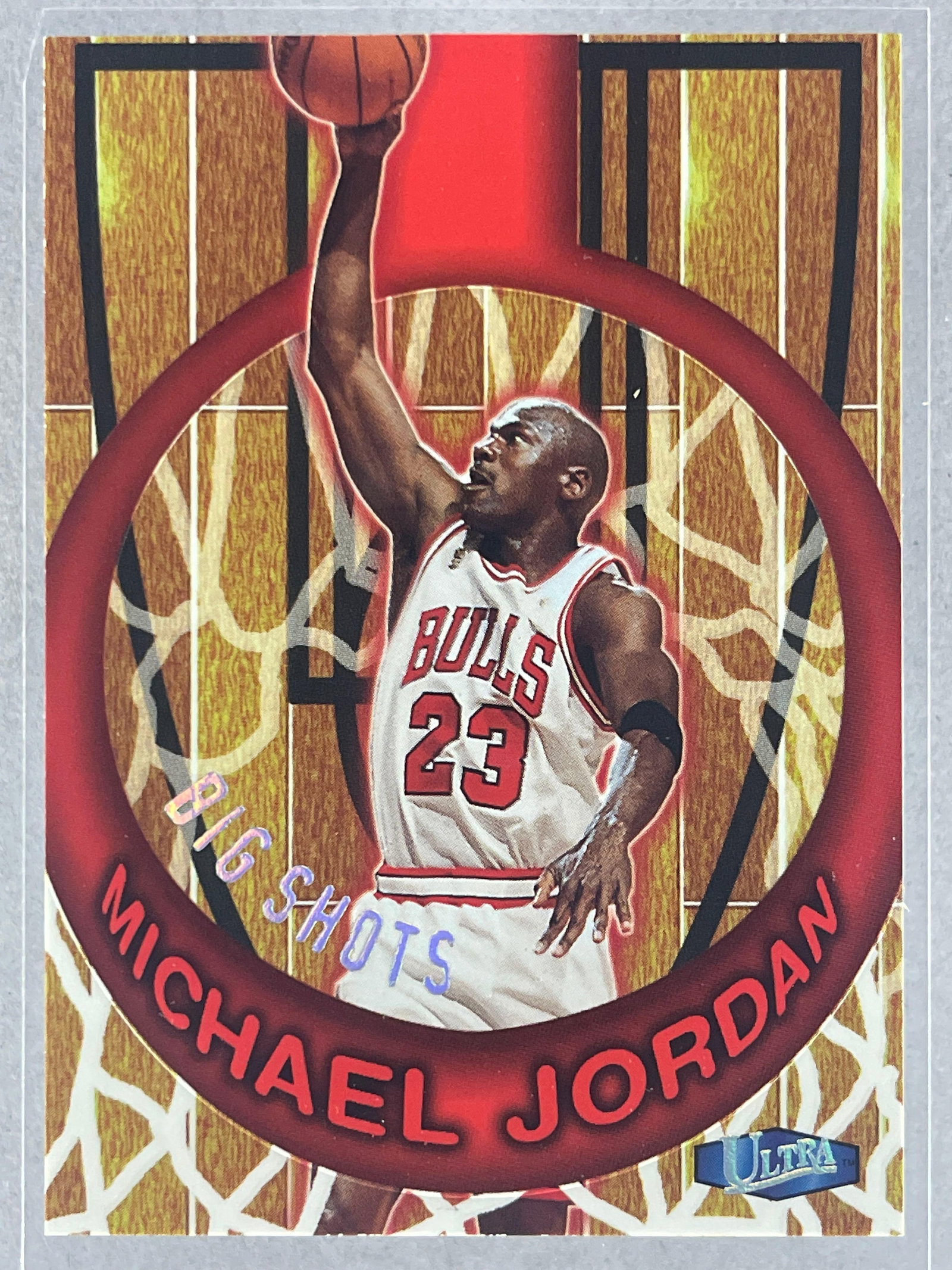 1997 Fleer Ultra Big Shots Michael Jordan #1: 1997 Fleer Ultra Big Shots Michael Jordan #1, Sharp insert card, Ready to grade