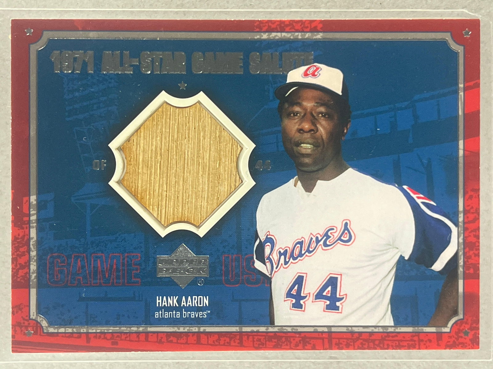 2001 Upper Deck All-Star Game Bat Hank Aaron #AS-HA (1 of 2)