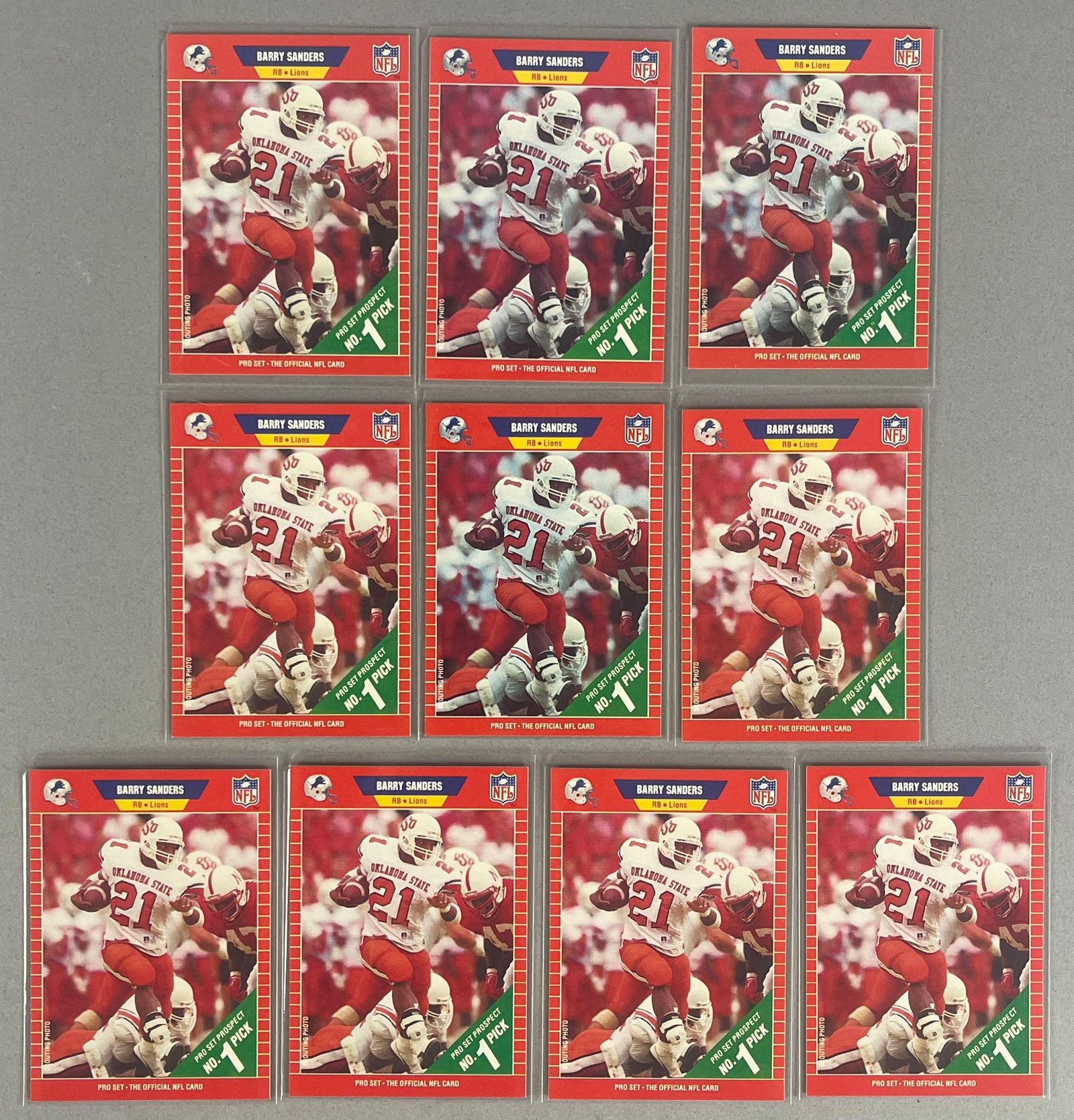 10 - 1989 ProSet Barry Sanders #494 High Grade Rookies: Ready o Graded, NMMT or Better