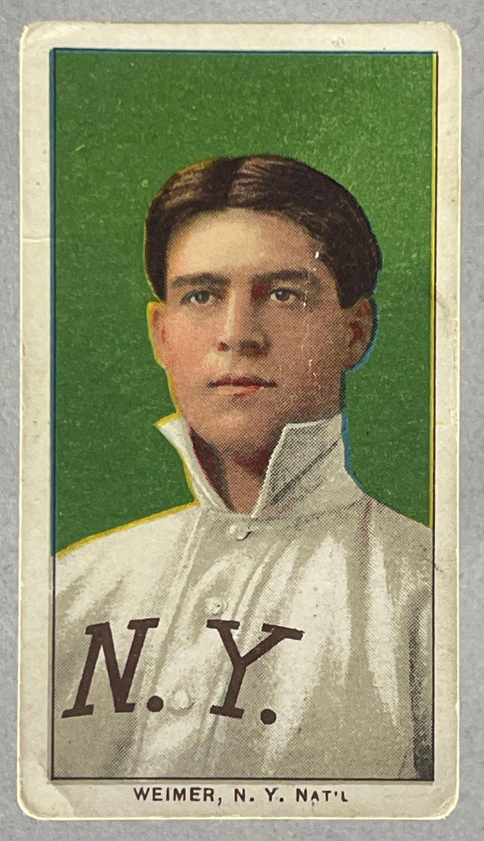 1909 - 11 T206 Jake Weimer Sovereign 350: 1909 - 11 T206 Jake Weimer Sovereign 350, G - VG, Tough Brand