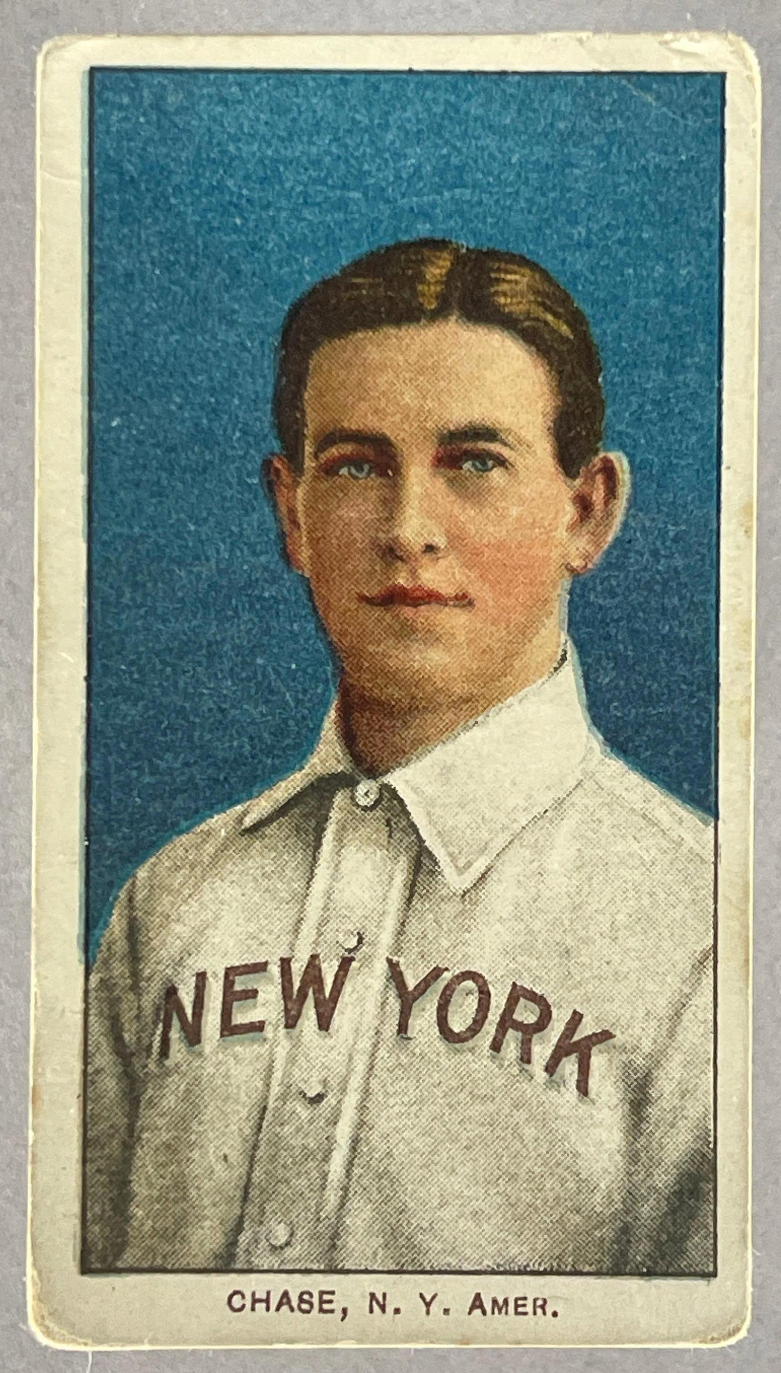 1909 - 11 T206 Hal Chase Blue Portrait Sweet Caporal 350/30 (1 of 2)
