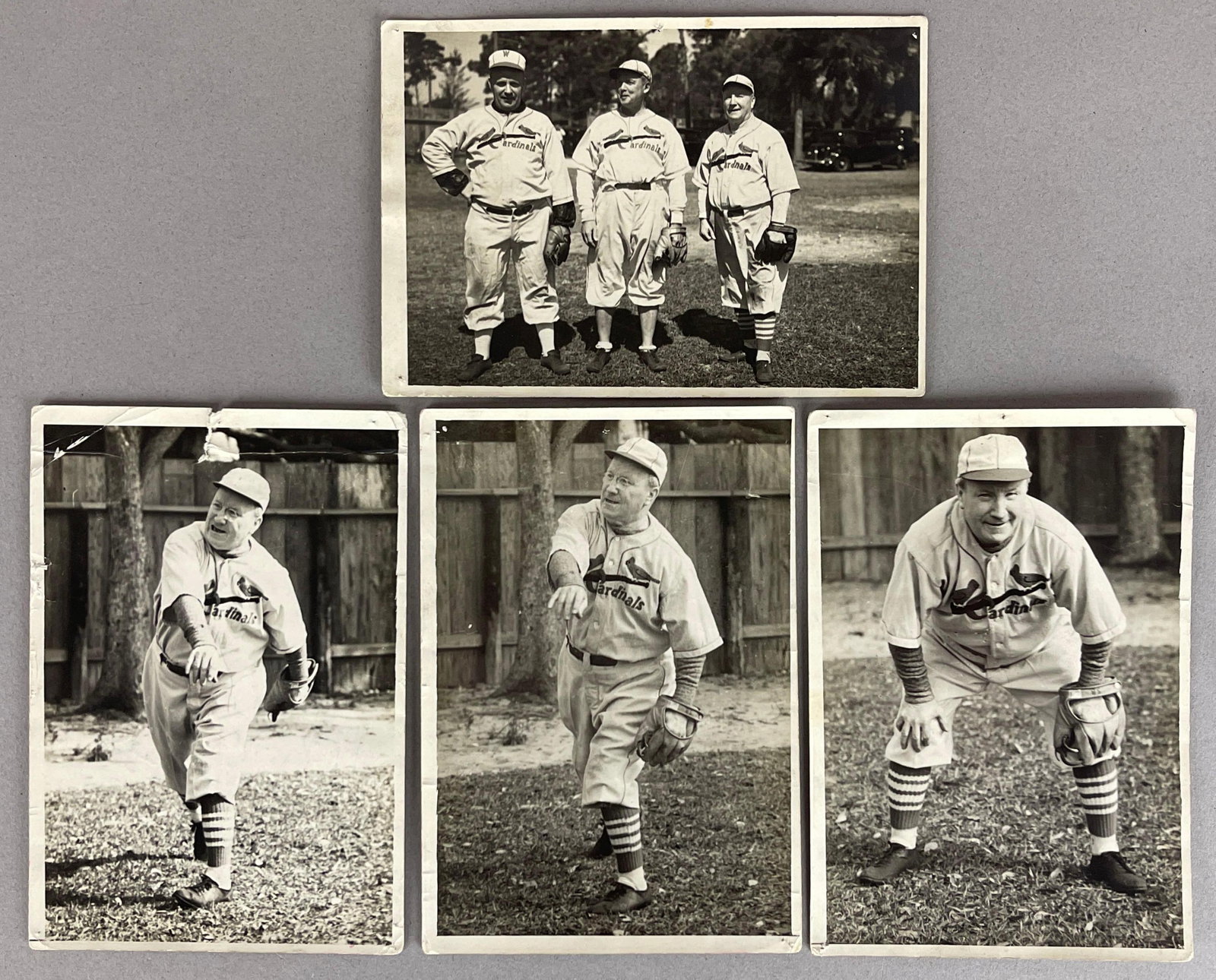 4 - Rare 1930s Original Type 1 Photos of St. Louis Cardinals Gas House Gang Coaching Staff (1 of 2)