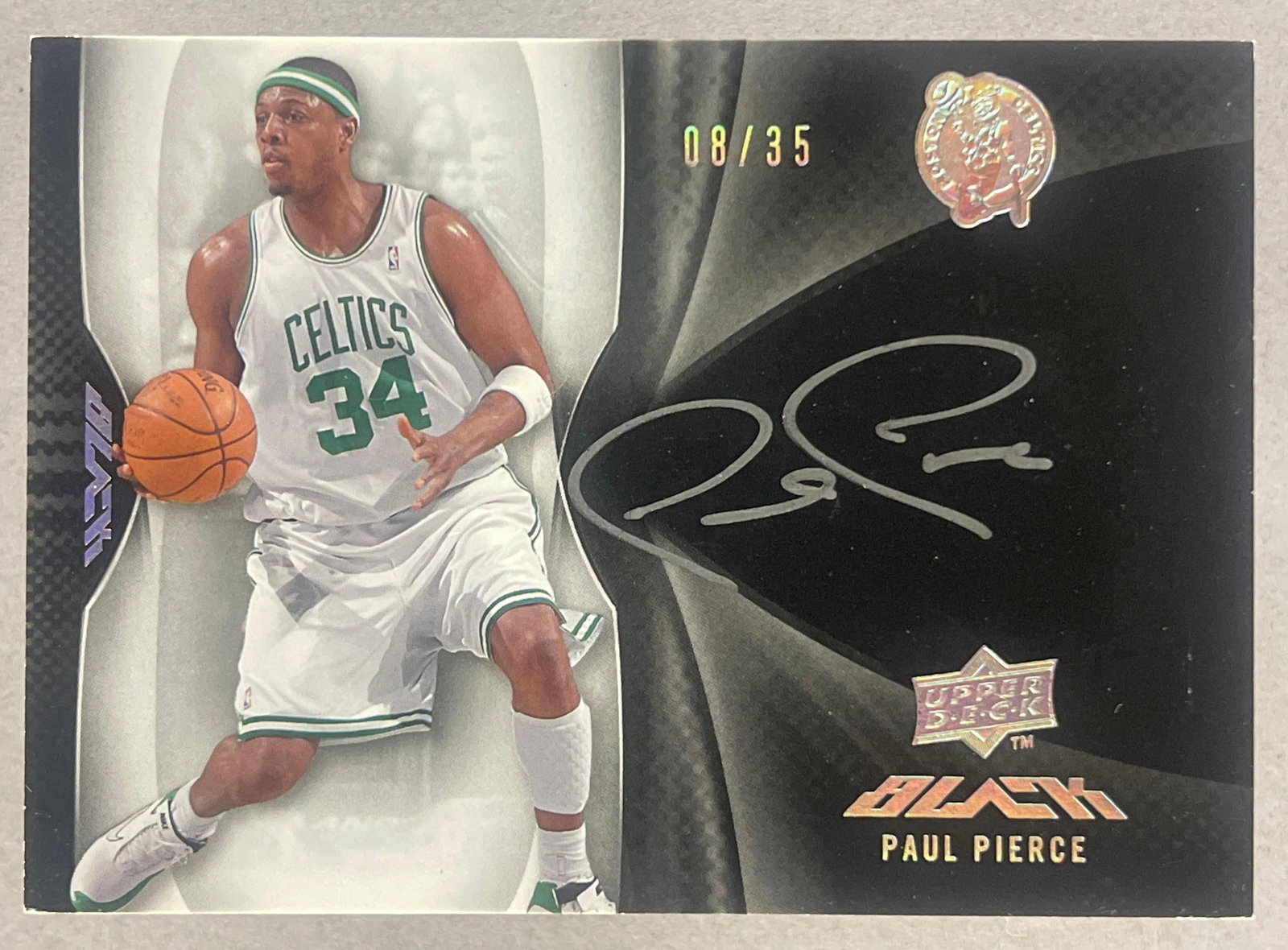 2008 - 09 Upper Deck Black Finals MVP Auto Paul Pierce 8/35 (1 of 2)