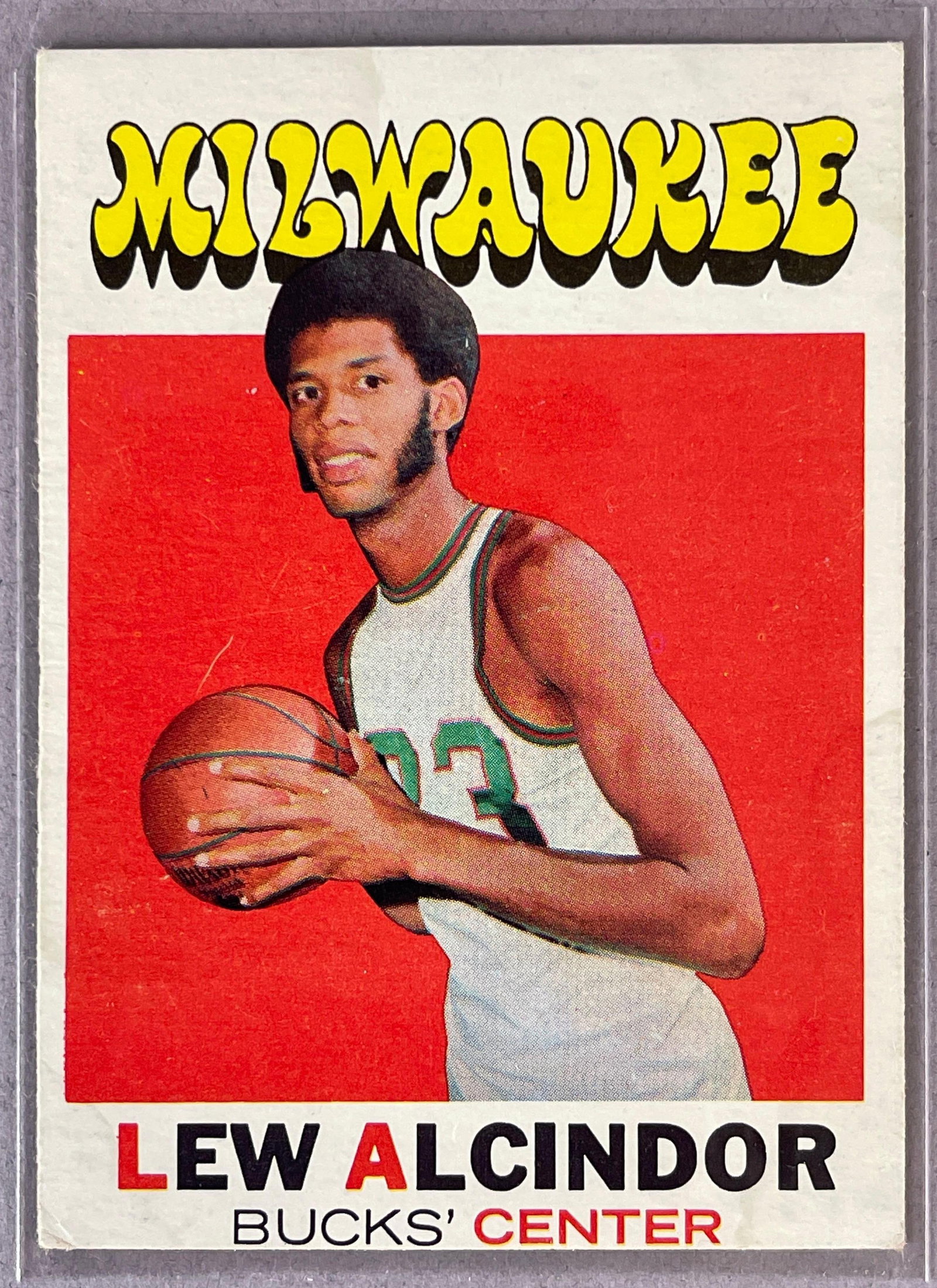 1971 Topps Lew Alcindor #100: 1971 Topps Lew Alcindor #100, G - VG