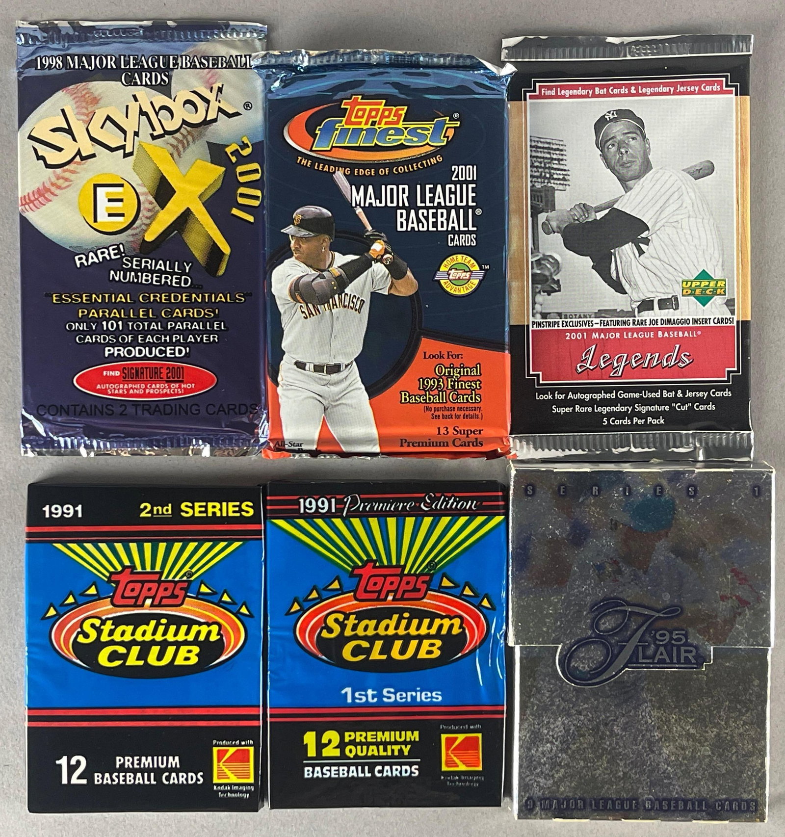 1998 Skybox EX 2001, Topps Finest Baseball Sealed Pack + 4 Others (1 of 4)