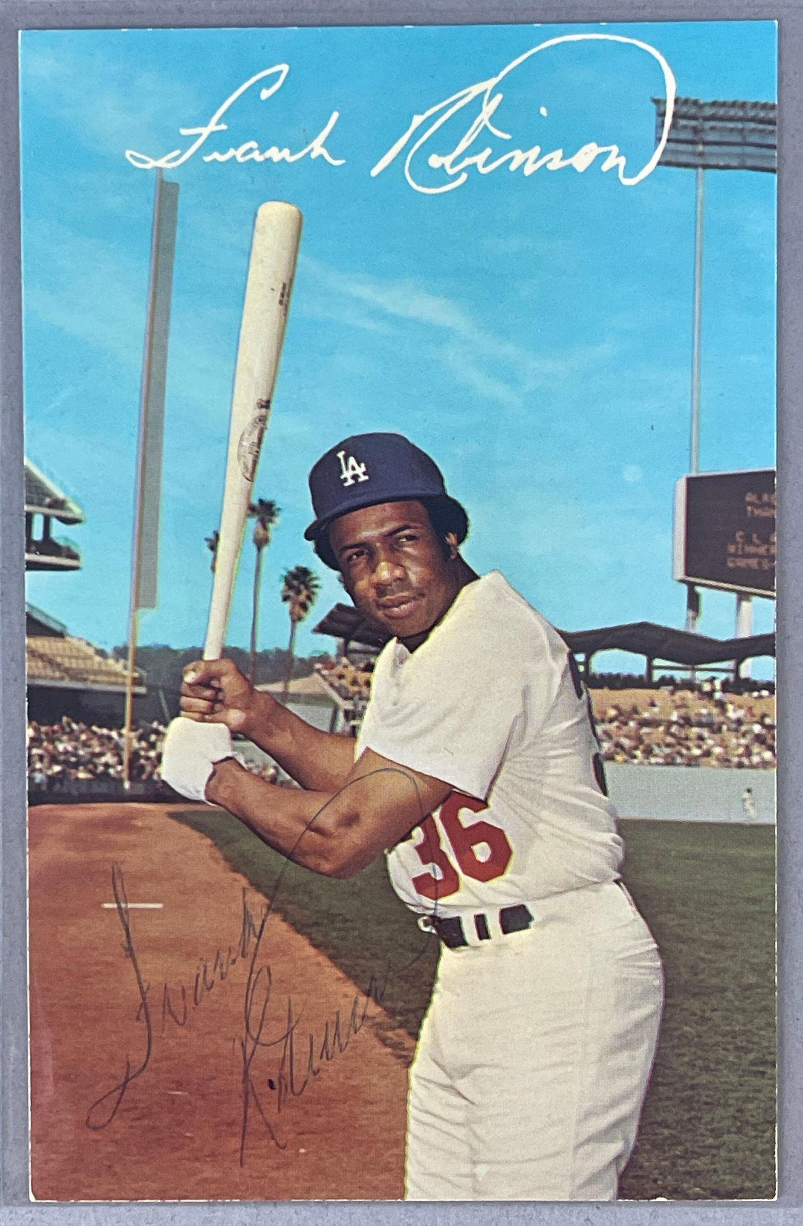 1971 Dexter Press Frank Robinson Signed Card with JSA COA (1 of 2)