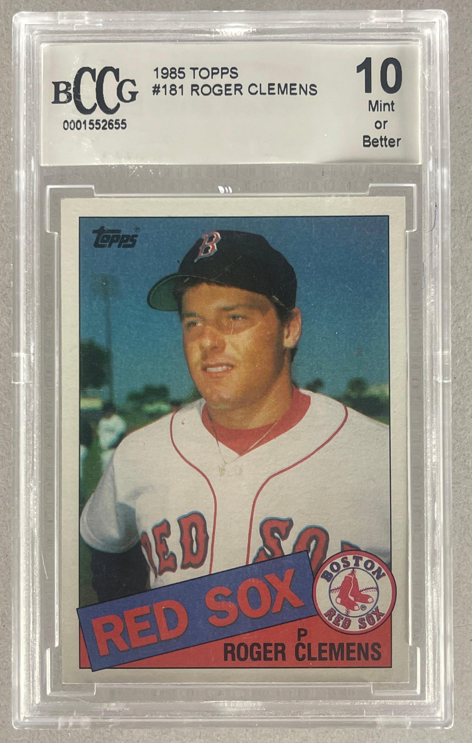1985 Topps Roger Clemens #181 BCCG 10 Rookie: 1985 Topps Roger Clemens #181 BCCG 10 Rookie