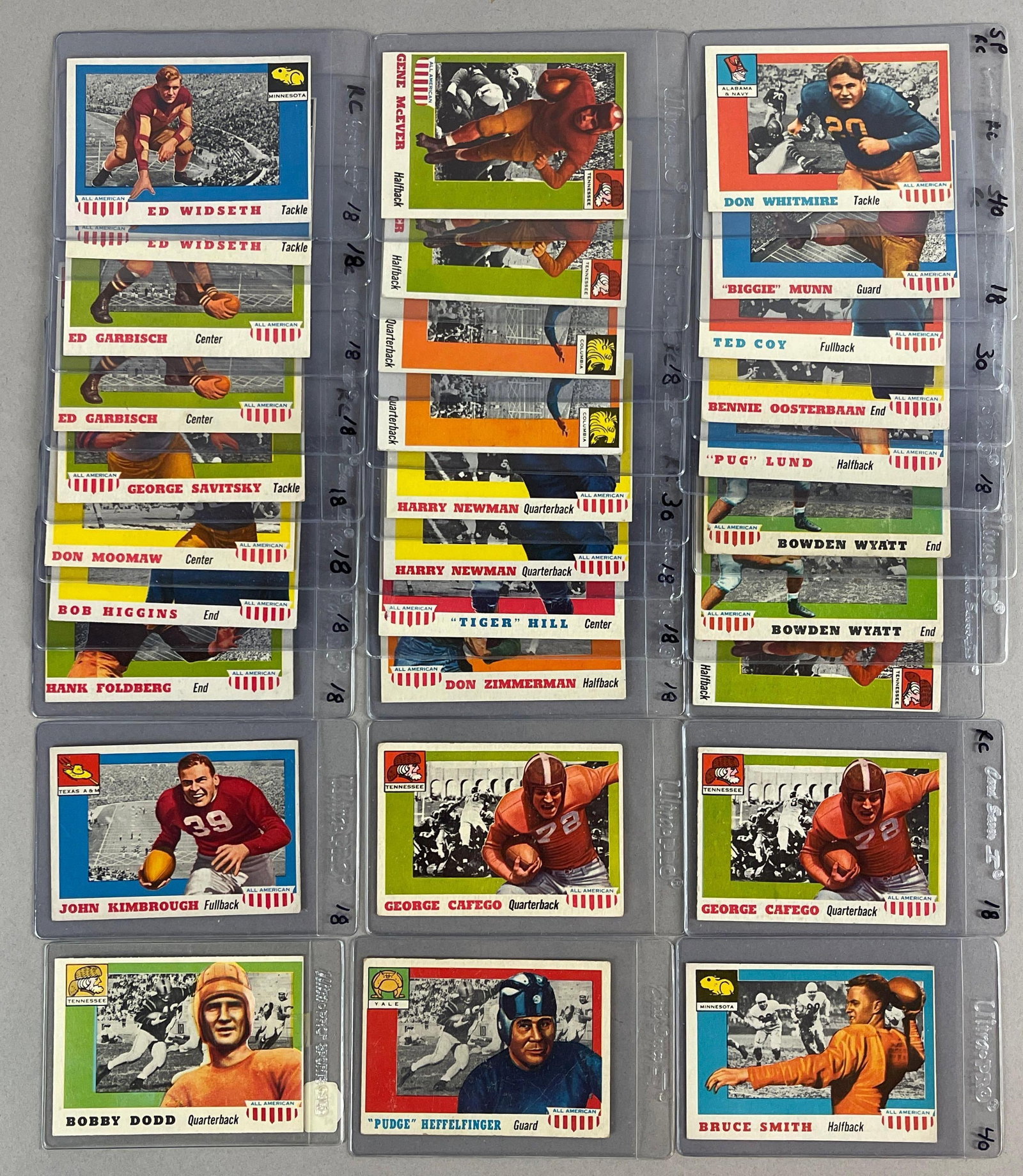 32 - 1955 Topps All-American Football Cards with Single Print (1 of 2)