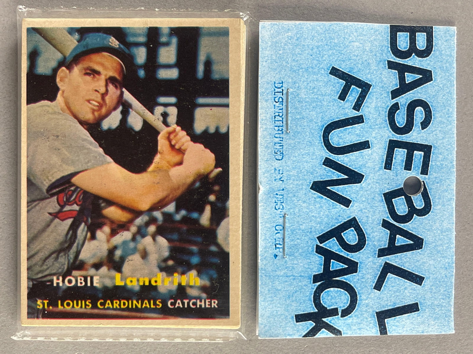 1957 Topps Baseball West Corps Cello Fun Pack with Al Kaline on Back (1 of 2)