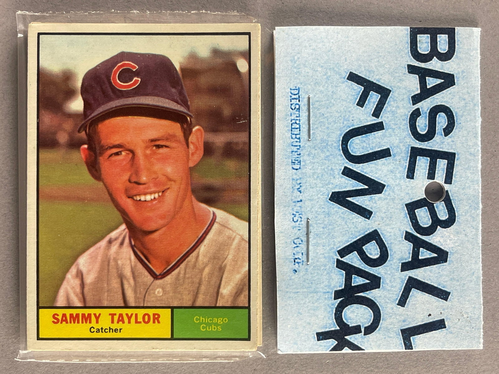 1961 Topps Baseball West Corps Cello Fun Pack: 10 - Cards per pack, West Corps. was a repacking company in the 1970s